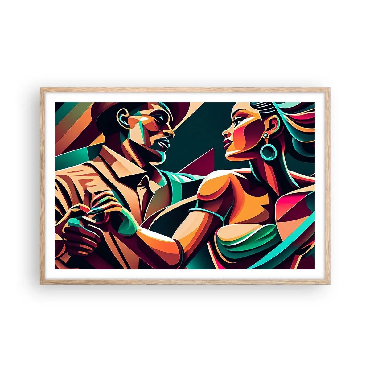 Poszter világos tölgy keretben - A szív ritmusában - 91x61 cm