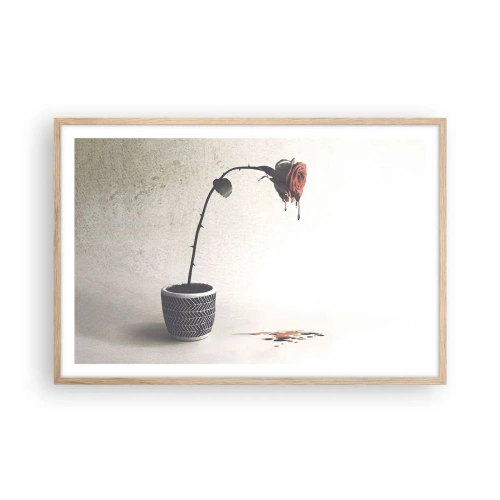 Poszter világos tölgy keretben - Rosa dolorosa - 91x61 cm