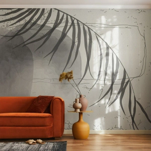 Fotótapéta Premium Canvas - A természet finom egzotikuma - Minimalizmus, Növénytani, Levél növényen - 150x105 cm