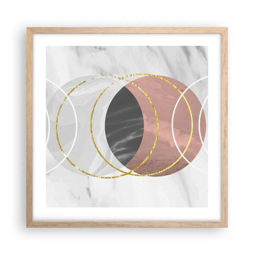 Poszter világos tölgy keretben - A szférák zenéje - 50x50 cm
