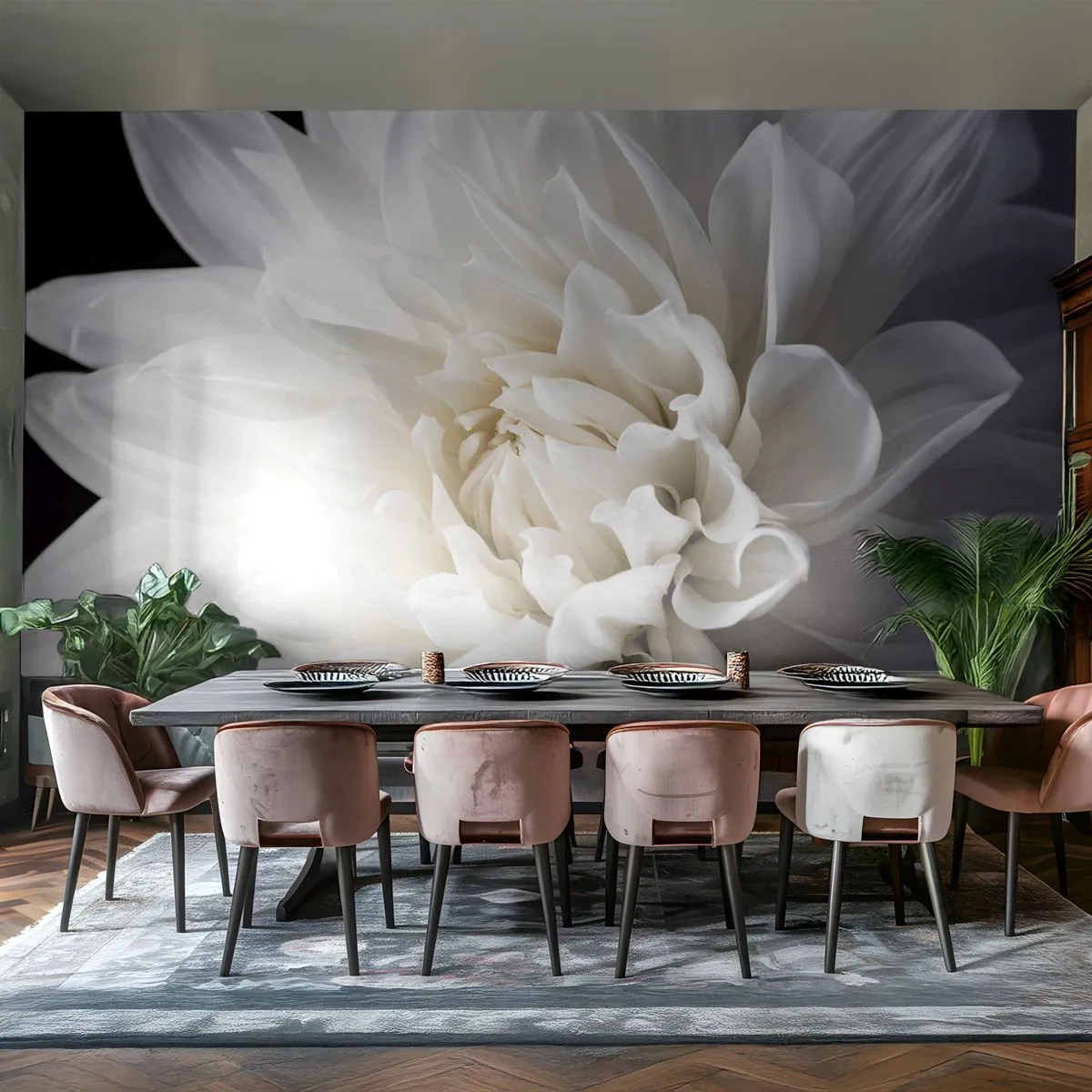 Fotótapéta Premium Sand - Menyasszony reggele - Virág, Dália, Természet - 350x256 cm