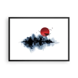 Poszter fehér keretben - Japán kilátás - 70x50 cm