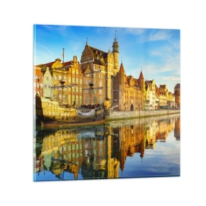 Üveg kép - A múlt tükörképe - 50x50 cm