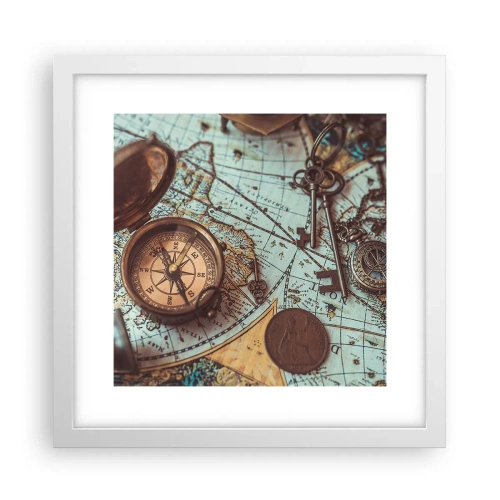 Poszter fekete keretben - A kalandvágynak - 30x30 cm