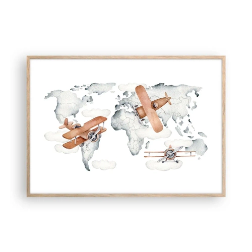 Poszter világos tölgy keretben - Úttörő szellemben - 100x70 cm