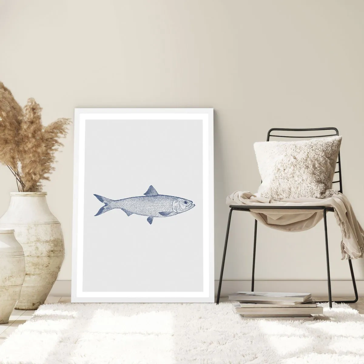 Poszter fekete keretben - Üdvözlet az északi tengerektől - 61x91 cm