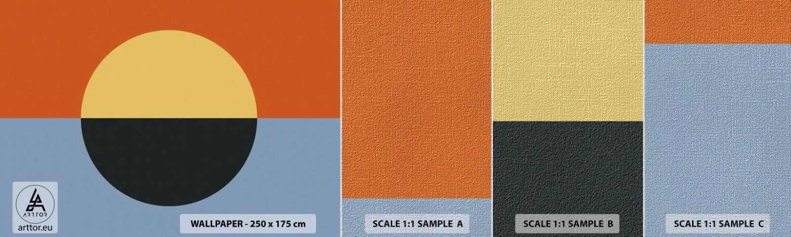 Fotótapéta Minta Premium Canvas - A meleg és a hideg kompozíciója - Absztrakció, Darab, Grafika - 100x30 cm