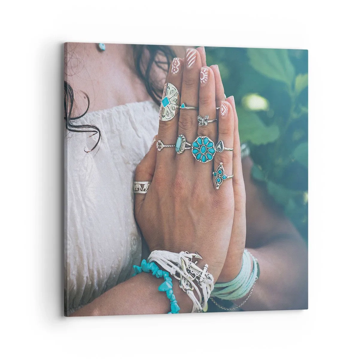 Vászonkép - Üdvözöljük a lét középpontjában - 70x70 cm