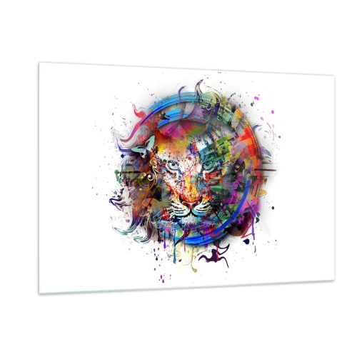 Üveg kép - Szivárványfátyol mögött lapul - 120x80 cm