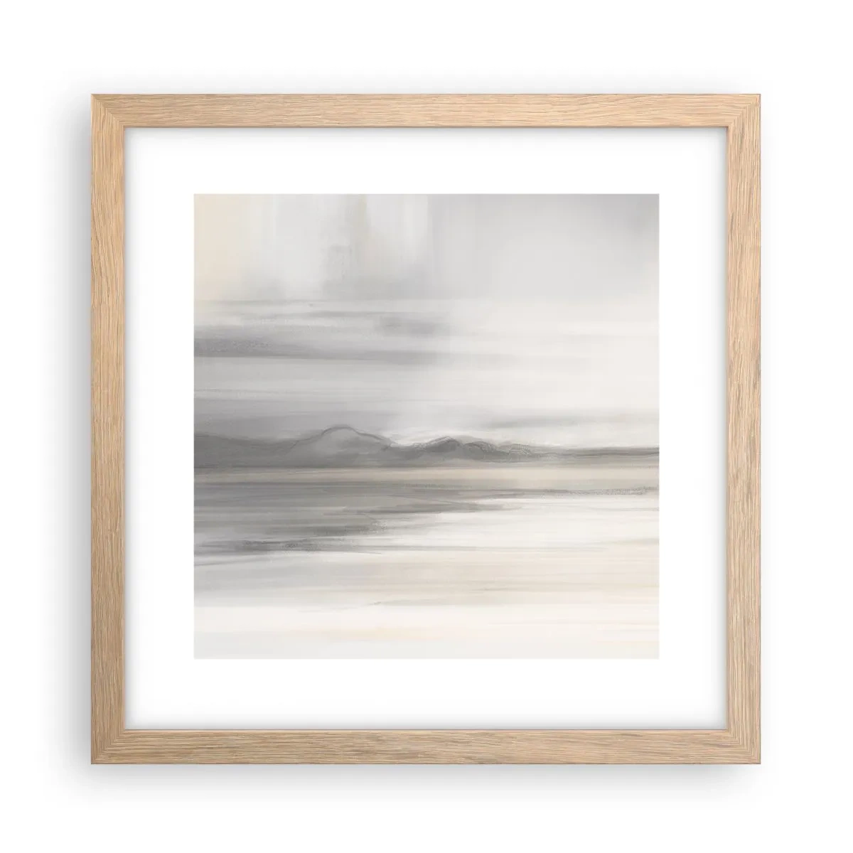 Poszter világos tölgy keretben - Gondolkodó távolság - 30x30 cm