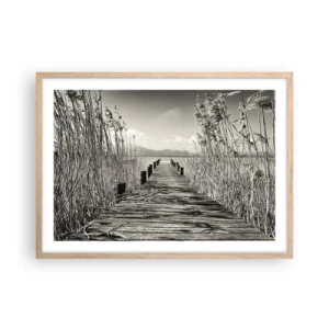 Poszter világos tölgy keretben - A fű csendjében - 70x50 cm