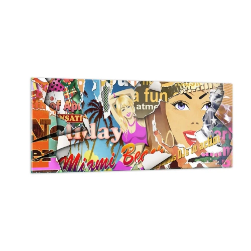 Üveg kép - Nyári visszaemlékezések - 100x40 cm