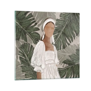 Üveg kép - Egzotikus portré - 70x70 cm