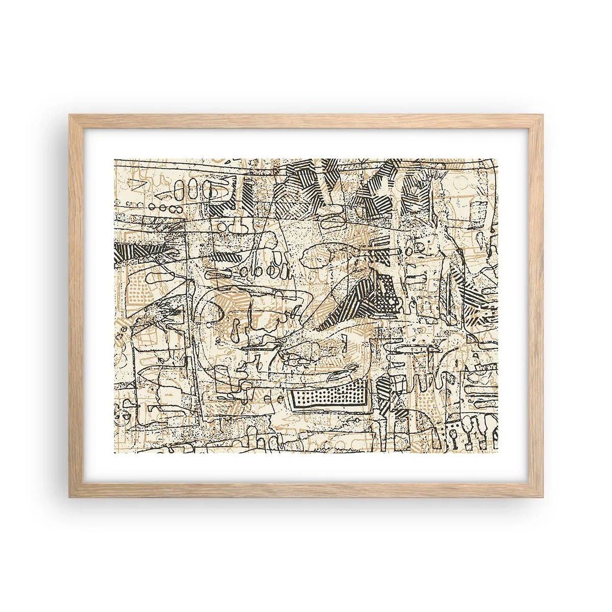 Poszter világos tölgy keretben - Dekódolásra vár - 50x40 cm