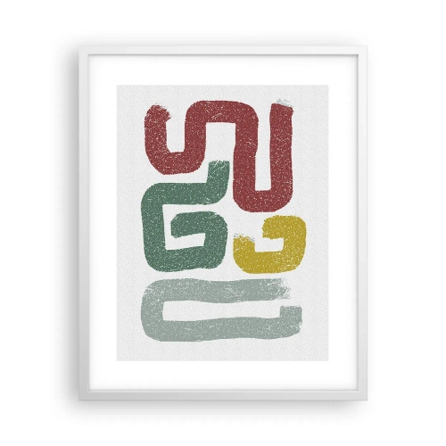 Poszter fekete keretben - Egy ismeretlen nyelven - 40x50 cm