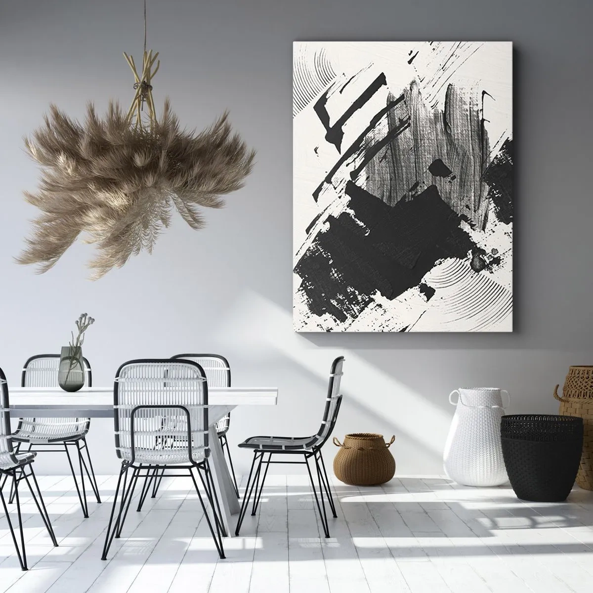 Vászonkép - Absztrakció - a fekete kifejezése - 50x70 cm