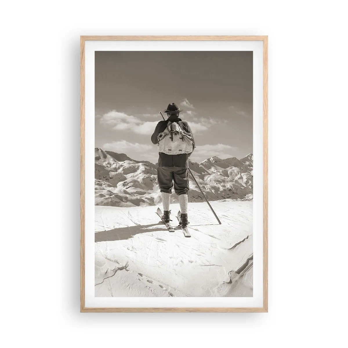 Poszter világos tölgy keretben - És a hegyek ugyanazok - 61x91 cm