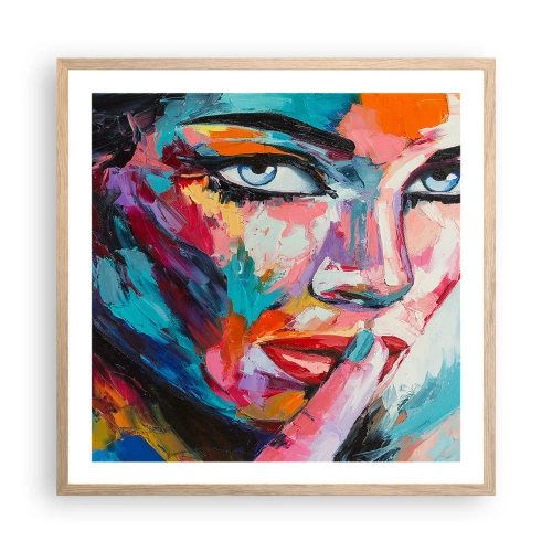 Poszter világos tölgy keretben - Az első titkunk - 60x60 cm