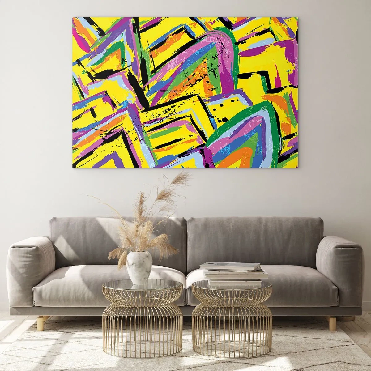 Üveg kép - Az örömében sikít - 120x80 cm