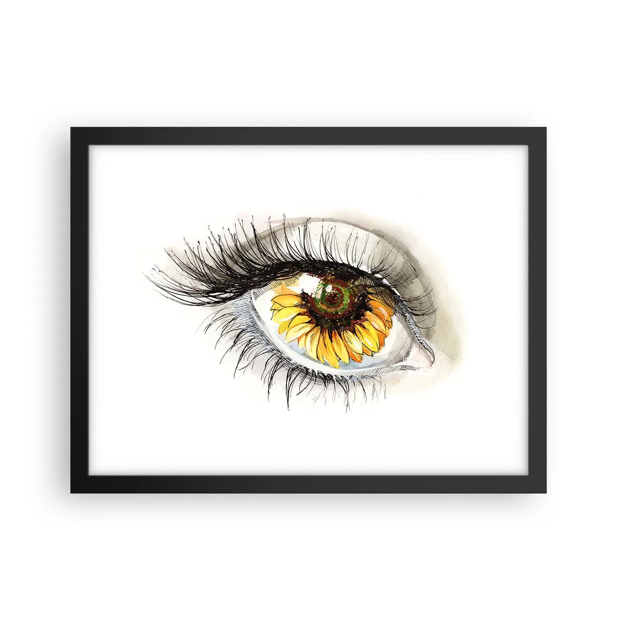 Poszter fehér keretben - Tekintet forró mint a nyár - 40x30 cm