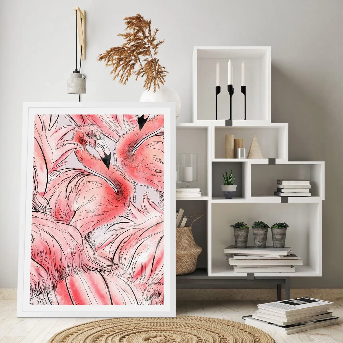 Poszter fekete keretben - Madári corps de ballet - 70x100 cm