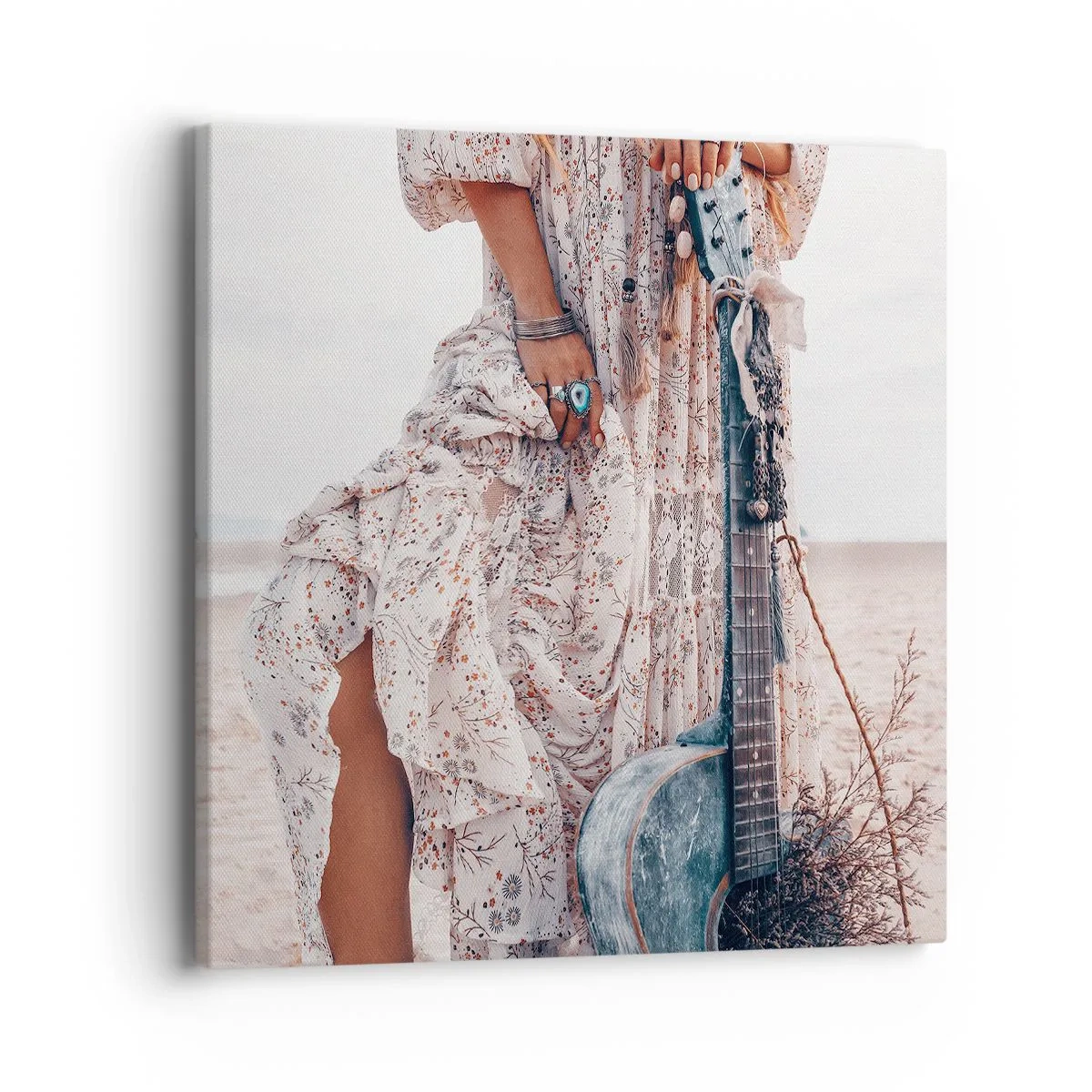 Vászonkép - Hippik az úton - 40x40 cm