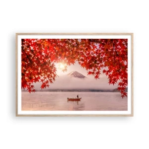 Poszter világos tölgy keretben - Japán hangulatban - 100x70 cm