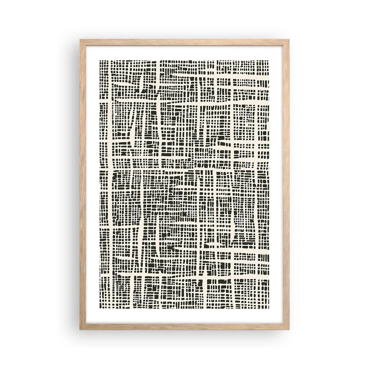 Poszter világos tölgy keretben - Szőtt kompozíció - 50x70 cm