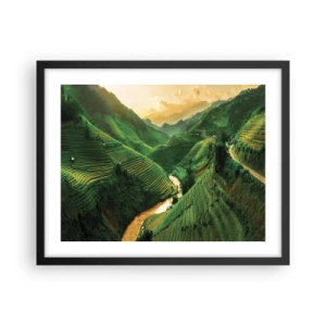 Poszter fehér keretben - Vietnámi völgy - 50x40 cm