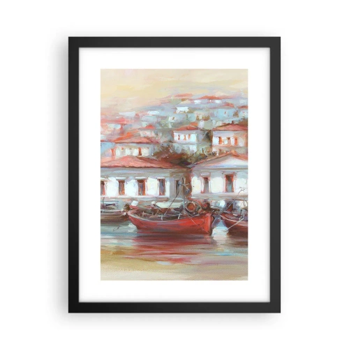 Poszter fehér keretben - Boldog kisváros - 30x40 cm
