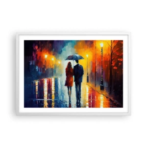 Poszter fekete keretben - Együtt - egy színes éjszaka - 70x50 cm