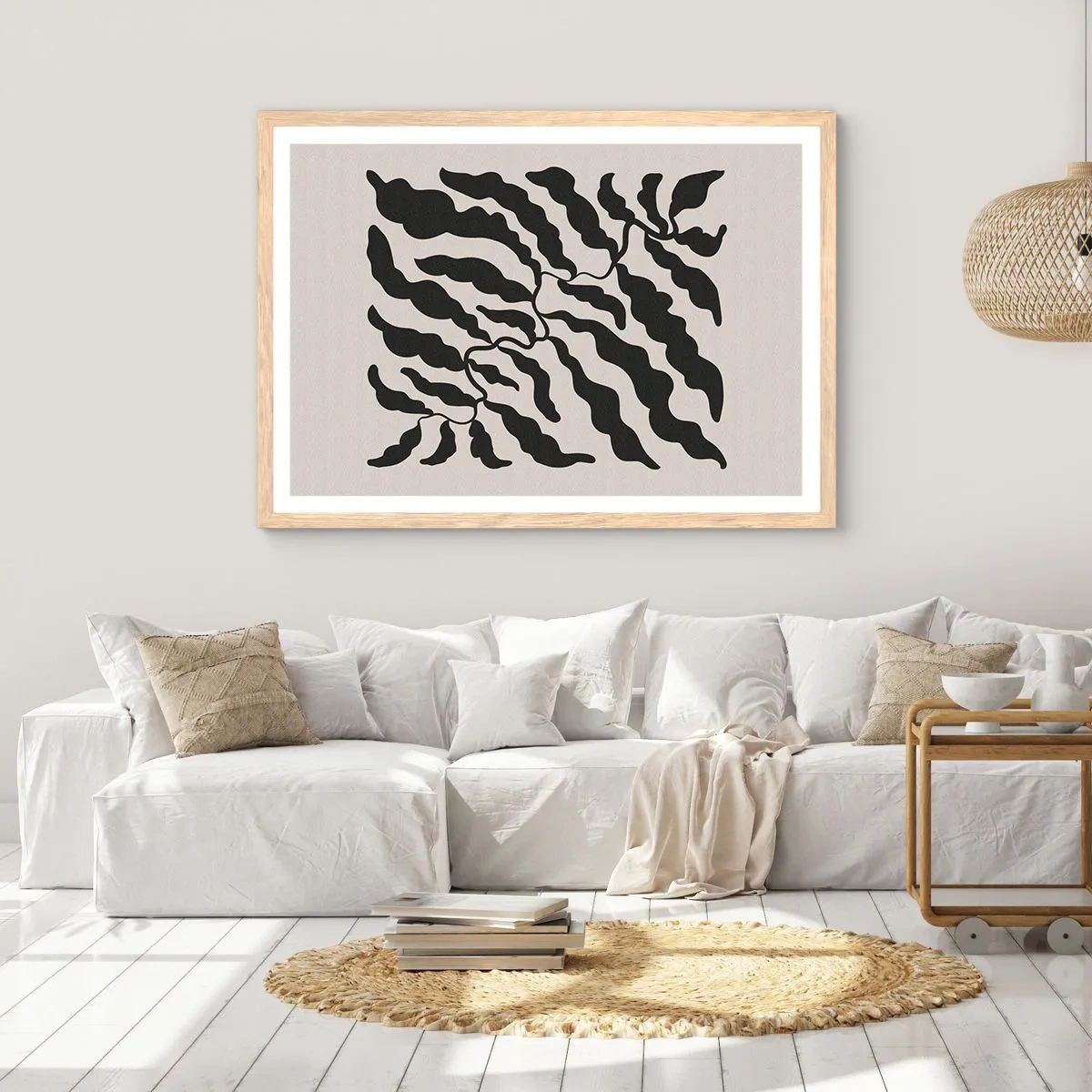 Poszter világos tölgy keretben - A tér természete - 100x70 cm