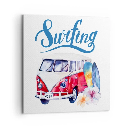 Vászonkép - Uborka - klasszikus egy szörfös számára - 50x50 cm