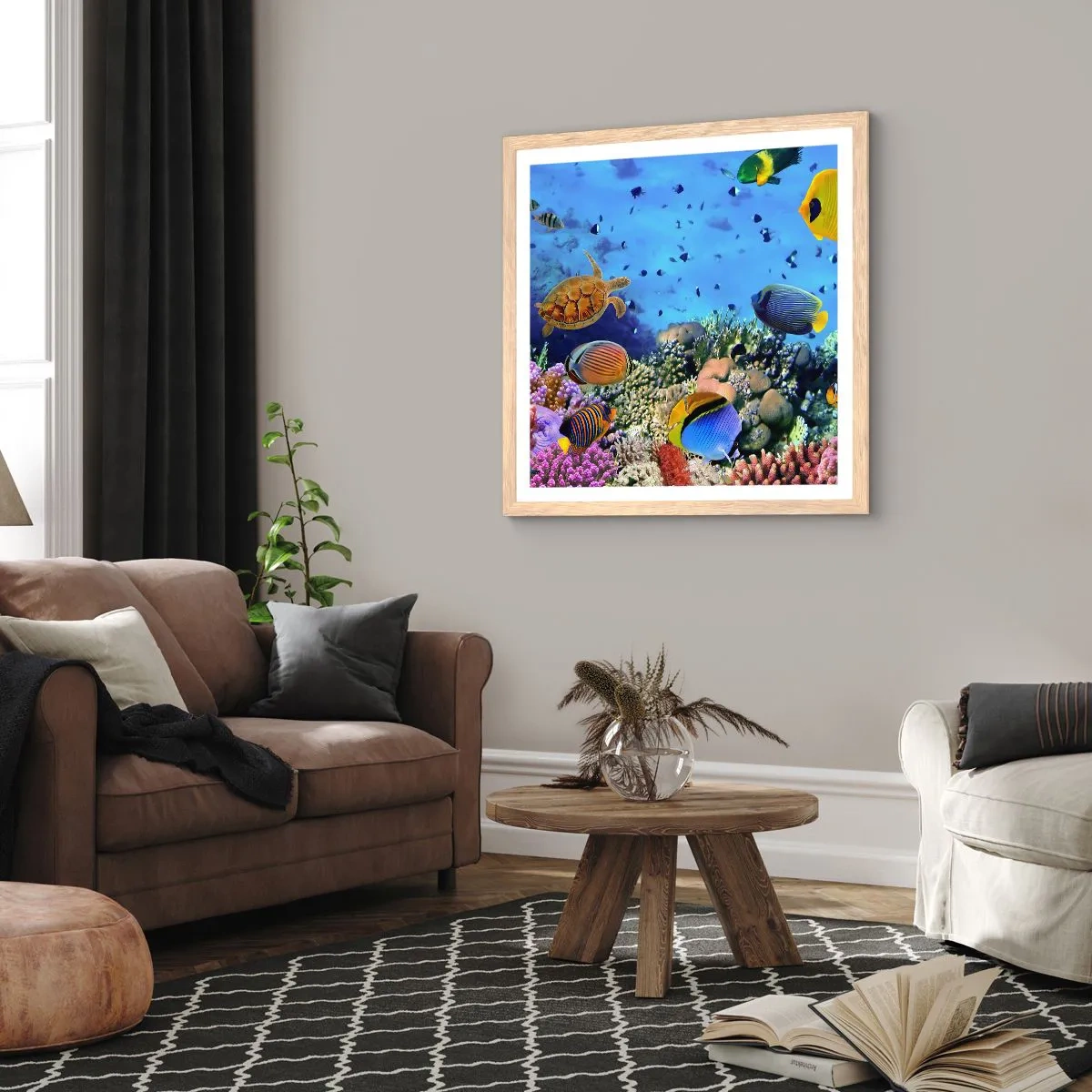 Poszter világos tölgy keretben - És mit tudunk az életről... - 30x30 cm