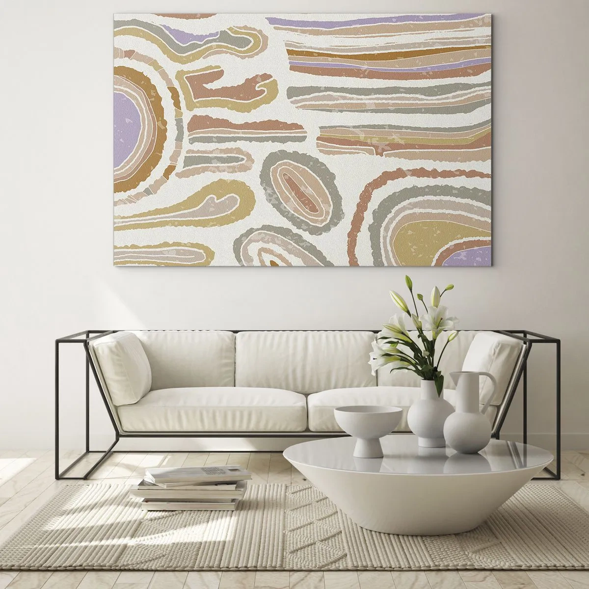 Üveg kép - Színes keresztmetszetek - 120x80 cm