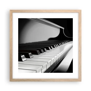 Poszter világos tölgy keretben - A formák és színek harmóniája - 40x40 cm