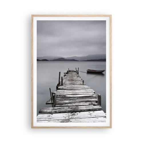 Poszter világos tölgy keretben - Holnap indulhatsz - 70x100 cm