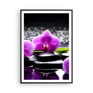 Poszter fehér keretben - Elmerülni a békében és a csendben - 70x100 cm