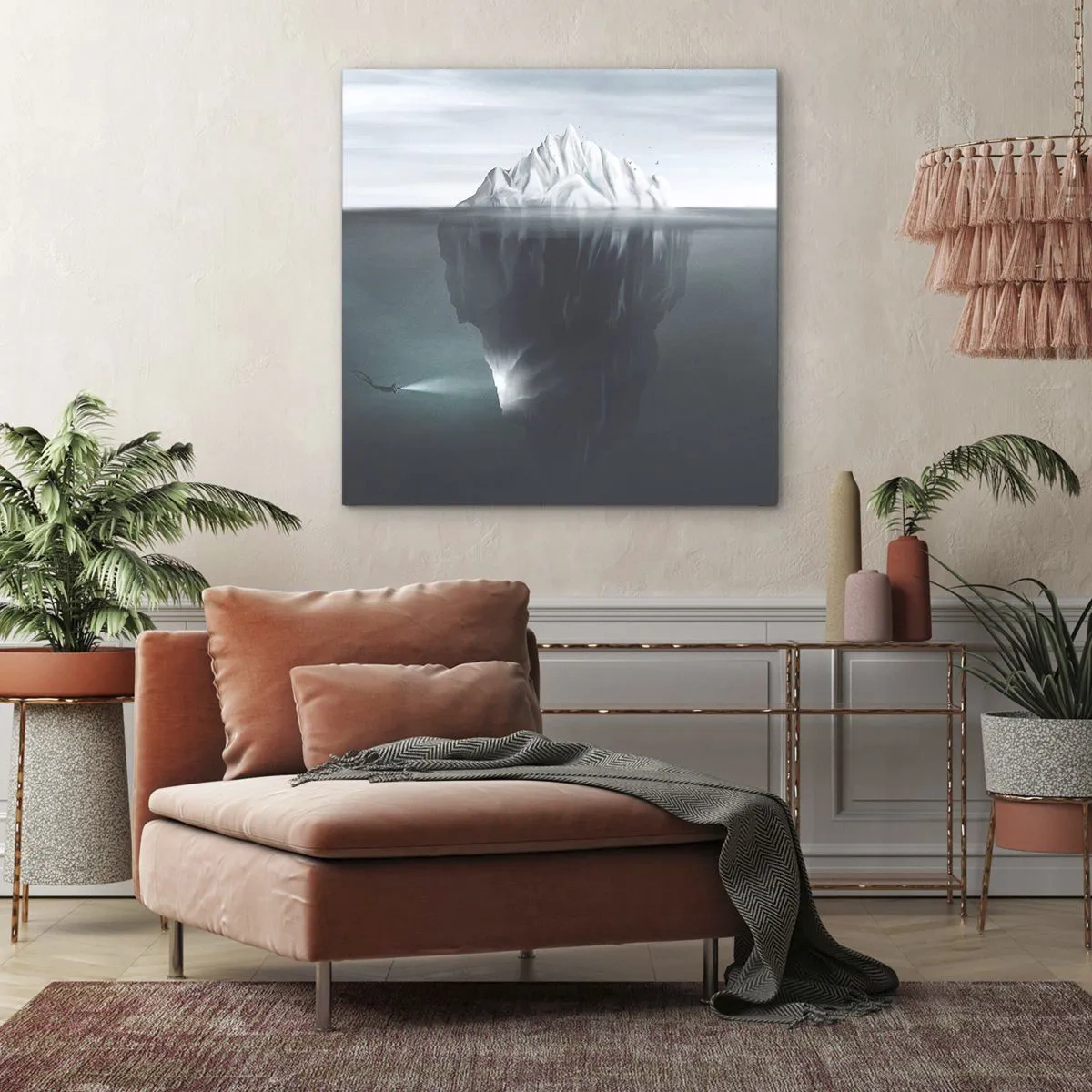 Vászonkép - Víz alatti rejtély - 50x50 cm