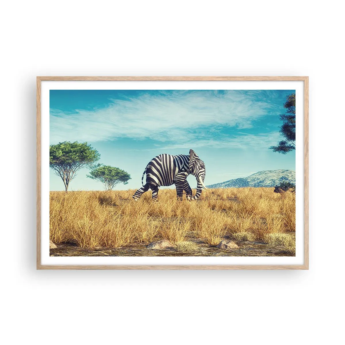 Poszter világos tölgy keretben - A szürke már nem menő - 100x70 cm