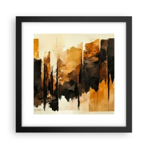 Poszter fehér keretben - A fekete és az arany harmóniája - 30x30 cm