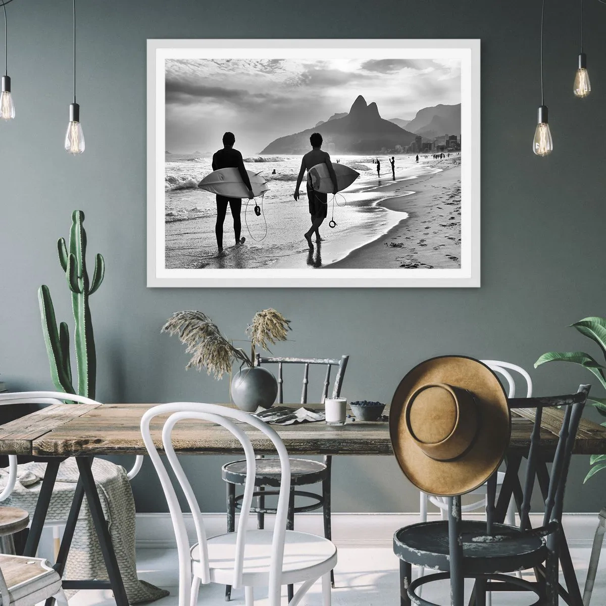 Poszter fekete keretben - Egyhullámú szamba - 70x50 cm