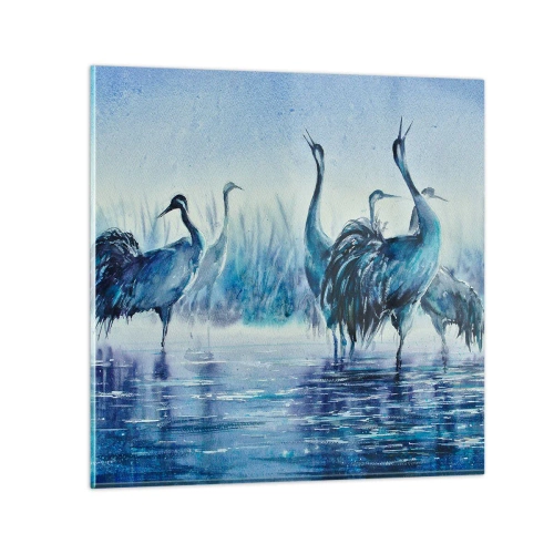 Üveg kép - Reggeli találkozás - 40x40 cm