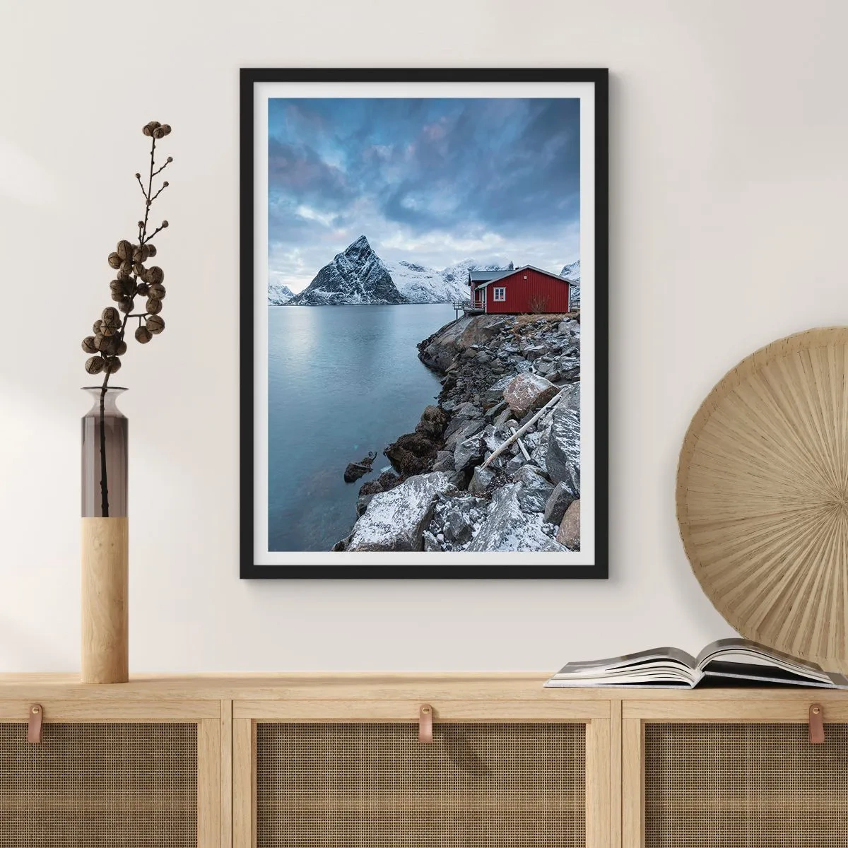 Poszter fehér keretben - Skandináv elvonulás - 40x50 cm