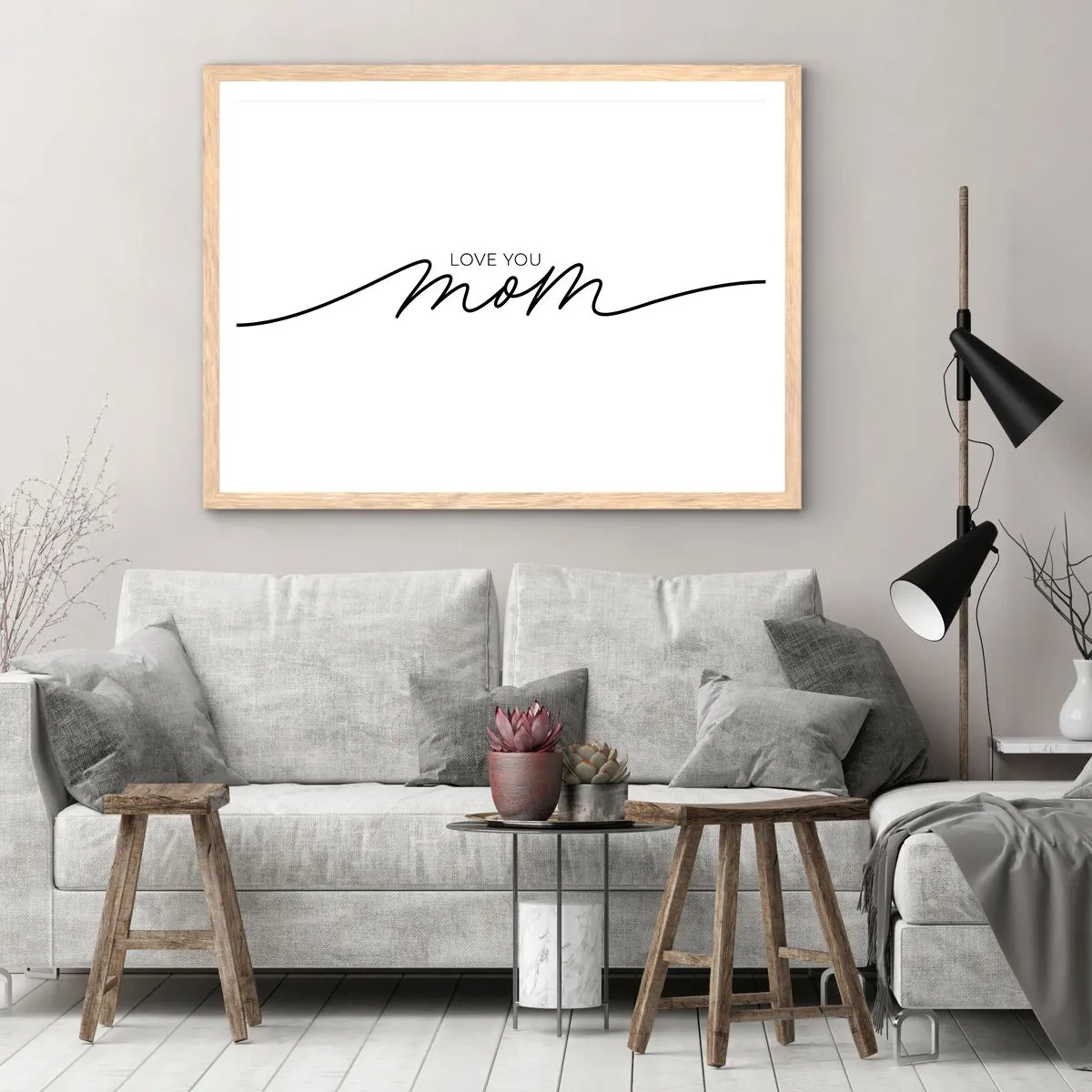 Poszter világos tölgy keretben - Nagy megrázás - 100x70 cm