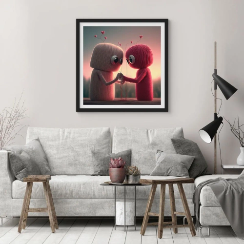 Poszter fehér keretben - Mindenki szerethet - 60x60 cm