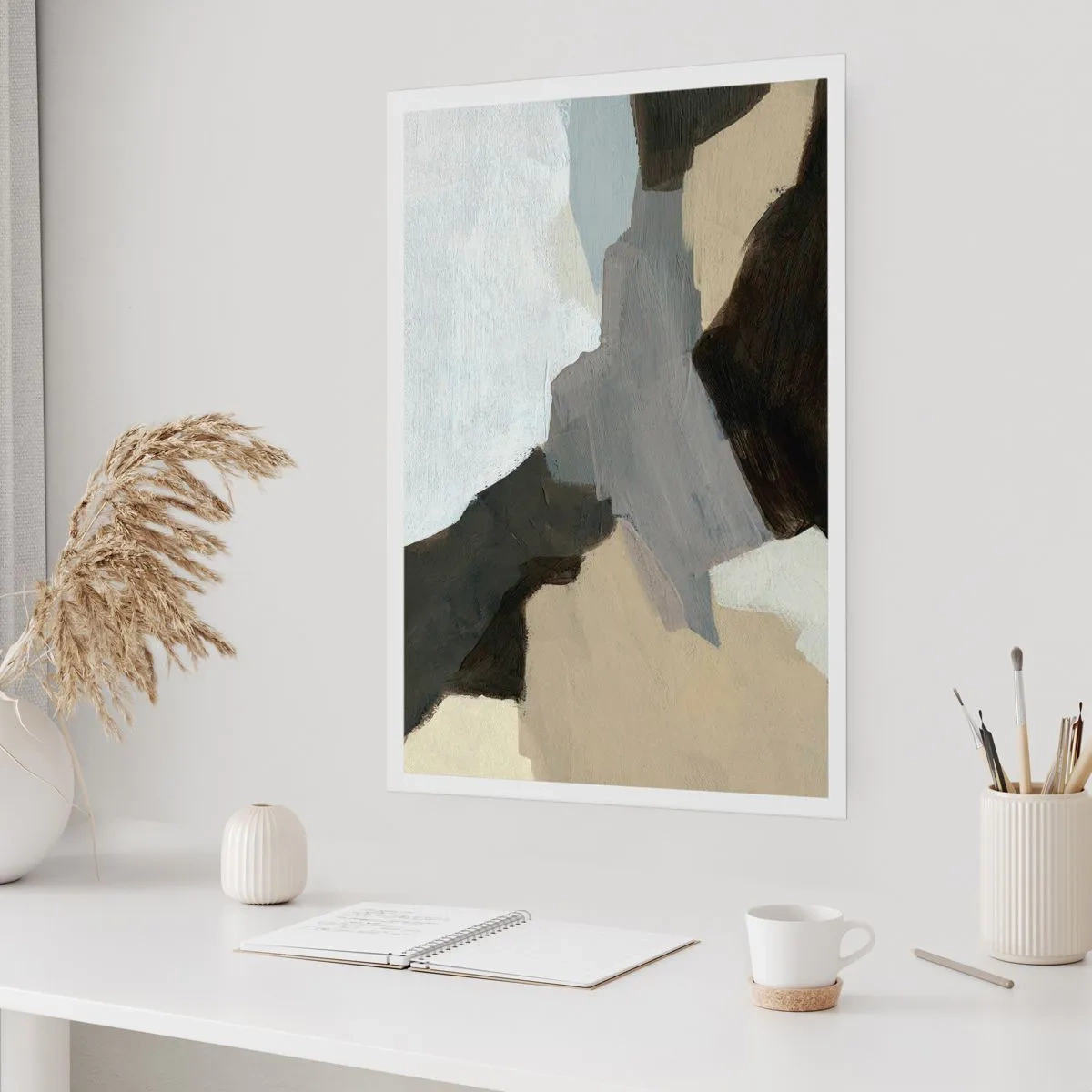 Poszter - Absztrakció: a szürke elválasztásai - 70x100 cm