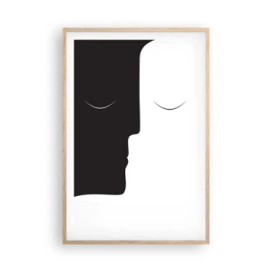 Poszter világos tölgy keretben - Az ellentétek egysége - 61x91 cm