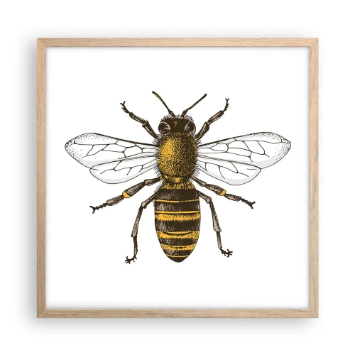 Poszter világos tölgy keretben - Gyönyörű és jó - 50x50 cm