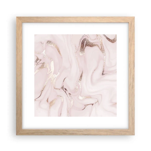 Poszter világos tölgy keretben - Rózsaszín tébolyban - 30x30 cm